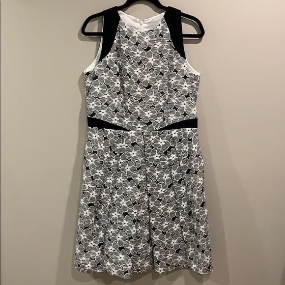 New Carmen Marc Valvo Black & Ivory Lace Dress - Picture 1 of 6